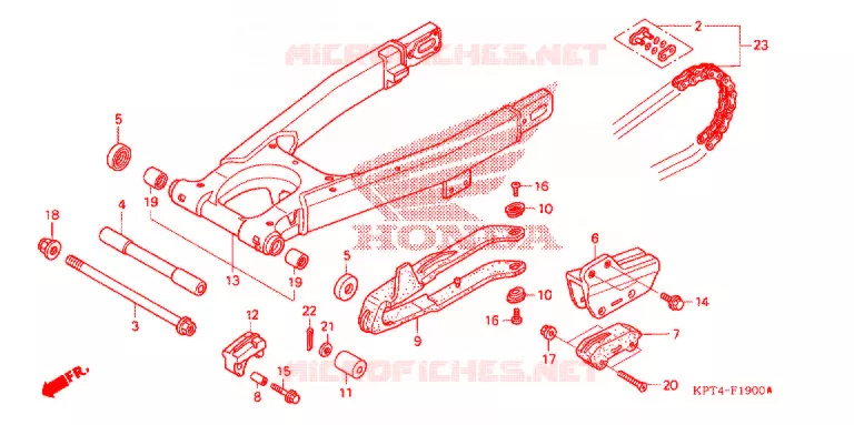 ZWAAI-ARM/KETTINGKAST Honda MOTO 150 CRF 2004  CRF150F4