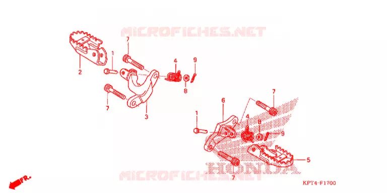 OPSTAP/KICKARM/ WISSEL PEDAAL Honda MOTO 150 CRF 2009  CRF150F9