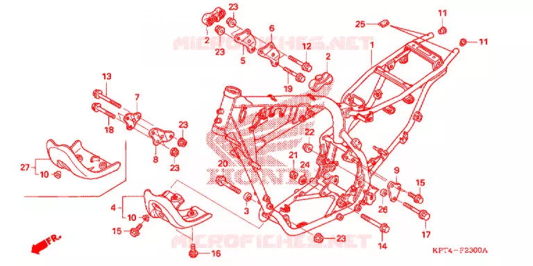 FRAME CHASSIS Honda MOTO 150 CRF 2009  CRF150F9