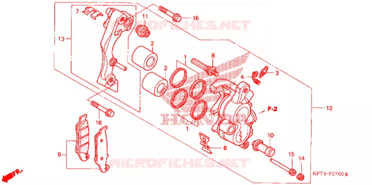 VOOR REMKLAUW Honda MOTO 150 CRF 2009  CRF150F9