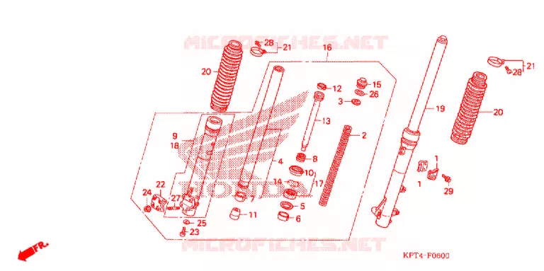 VOOR VORK Honda MOTO 150 CRF 2009  CRF150F9