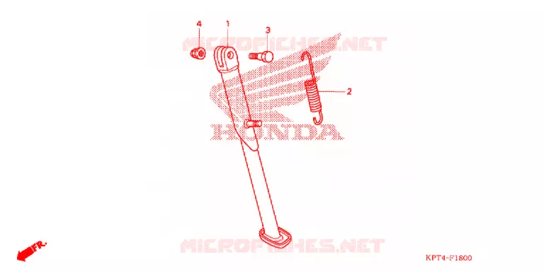 ZIJDE STANDAARD Honda MOTO 150 CRF 2009  CRF150F9