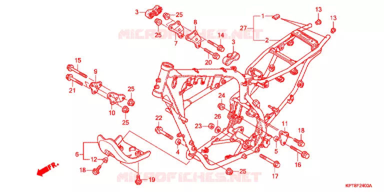 FRAME CHASSIS Honda MOTO 150 CRF 2010  CRF150F9