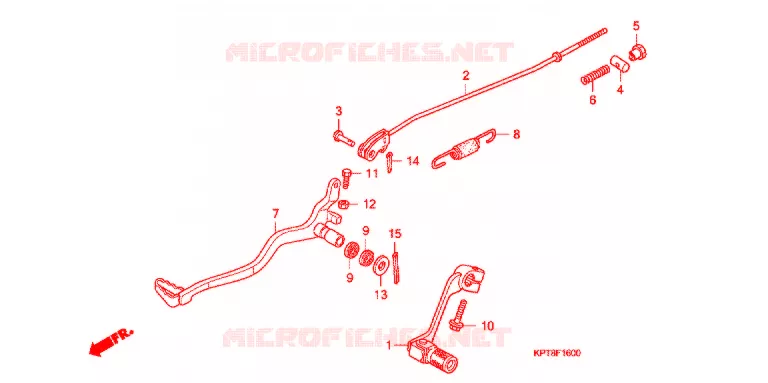 OPSTAP/KICKARM/ WISSEL PEDAAL Honda MOTO 150 CRF 2009  CRF150F9