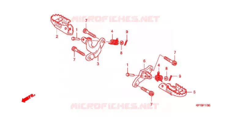 OPSTAP/KICKARM/ WISSEL PEDAAL Honda MOTO 150 CRF 2010  CRF150F9