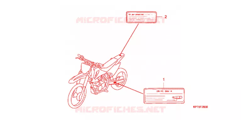 WAARSCHUWINGSLABEL(1) Honda MOTO 150 CRF 2011  CRF150FB
