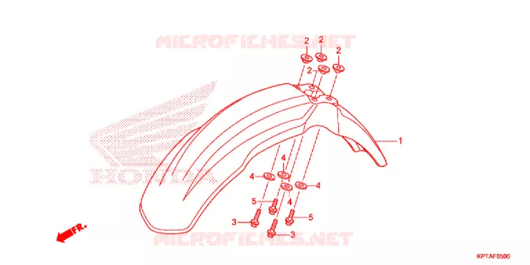 VOORSPATBORD Honda MOTO 150 CRF 2012  CRF150FC