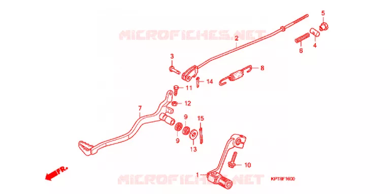 OPSTAP/KICKARM/ WISSEL PEDAAL Honda MOTO 150 CRF 2012  CRF150FC