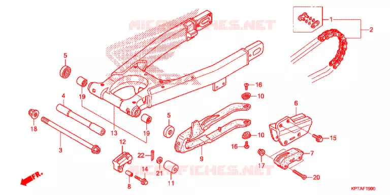 ZWAAI-ARM/KETTINGKAST Honda MOTO 150 CRF 2014  CRF150FE