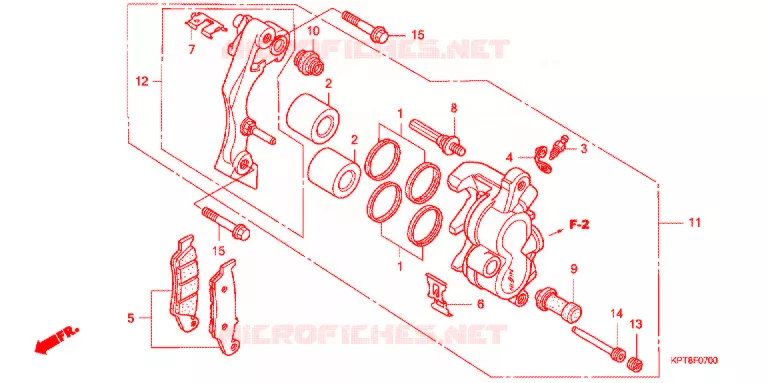 VOOR REMKLAUW Honda MOTO 150 CRF 2014  CRF150FE