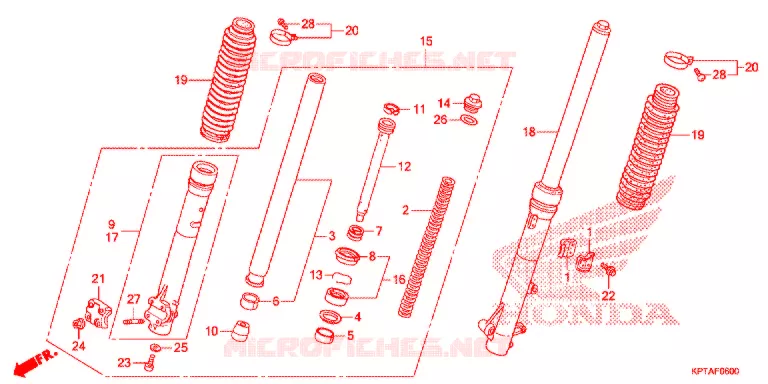 VOOR VORK Honda MOTO 150 CRF 2016  CRF150FG