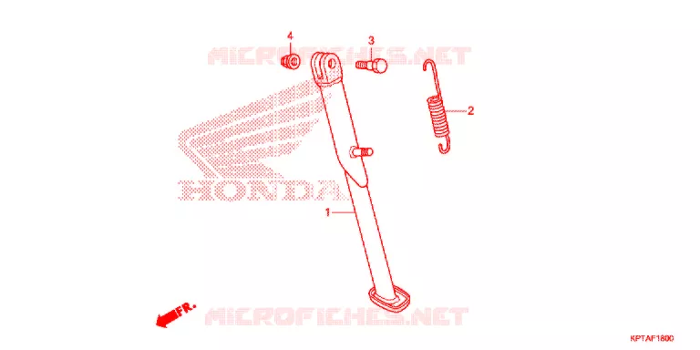 ZIJDE STANDAARD Honda MOTO 150 CRF 2016  CRF150FG