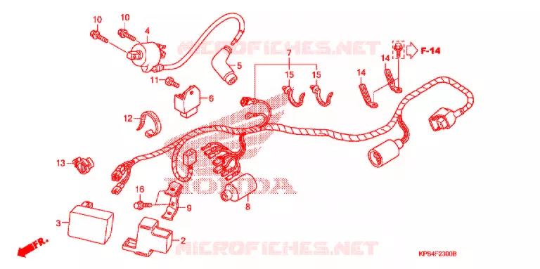 BEDRADINGSBUNDEL/ACCU Honda MOTO 230 CRF 2003  CRF230F3