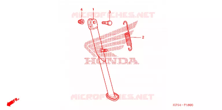 ZIJDE STANDAARD Honda MOTO 230 CRF 2003  CRF230F3