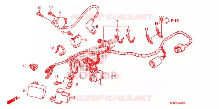 BEDRADINGSBUNDEL/ACCU Honda MOTO 230 CRF 2006  CRF230F6
