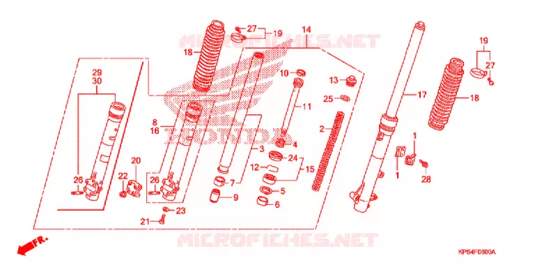 VOOR VORK Honda MOTO 230 CRF 2006  CRF230F6
