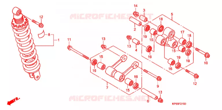 ACHTER KUSSEN(2) Honda MOTO 230 CRF 2008  CRF230F8