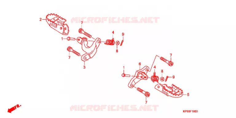 OPSTAP/KICKARM/ WISSEL PEDAAL Honda MOTO 230 CRF 2010  CRF230F8