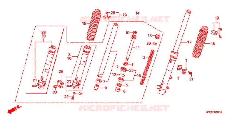 VOOR VORK Honda MOTO 230 CRF 2008  CRF230F8