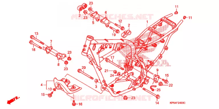 FRAME CHASSIS Honda MOTO 230 CRF 2009  CRF230F9