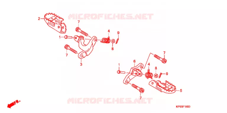 OPSTAP/KICKARM/ WISSEL PEDAAL Honda MOTO 230 CRF 2010  CRF230F9