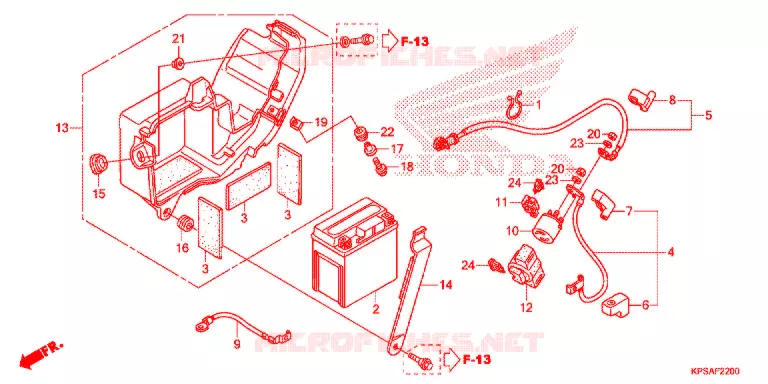 ACCU ('12-'14) Honda MOTO 230 CRF 2012  CRF230FC