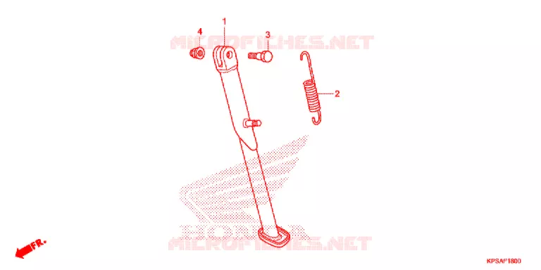 ZIJDE STANDAARD Honda MOTO 230 CRF 2012  CRF230FC