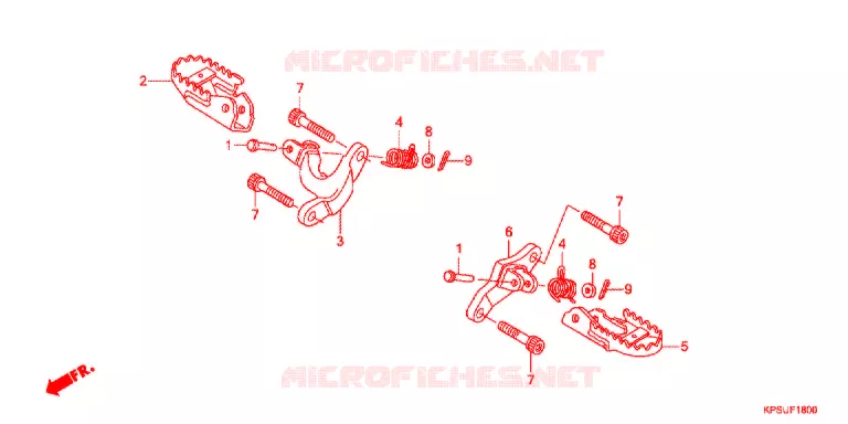 OPSTAP/KICKARM/ WISSEL PEDAAL Honda MOTO 230 CRF 2012  CRF230FC