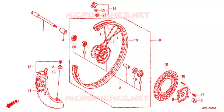 VOOR WIEL Honda MOTO 230 CRF 2012  CRF230FC