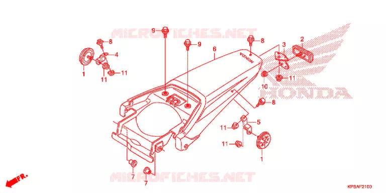 ACHTERSPATBORD  ('12-'14) Honda MOTO 230 CRF 2013  CRF230FD