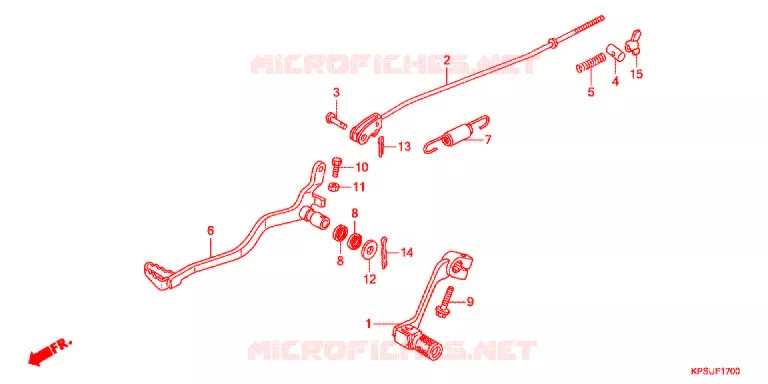 OPSTAP/KICKARM/ WISSEL PEDAAL Honda MOTO 230 CRF 2013  CRF230FD