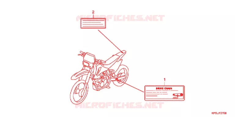 WAARSCHUWINGSLABEL(1) Honda MOTO 230 CRF 2013  CRF230FD