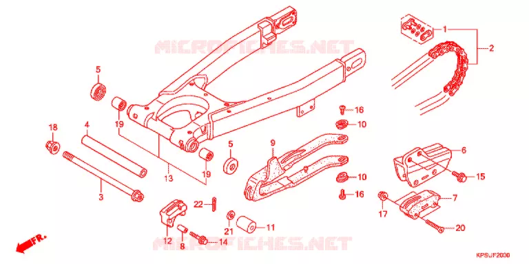 ZWAAI-ARM/AANDRIJFKETTING Honda MOTO 230 CRF 2013  CRF230FD