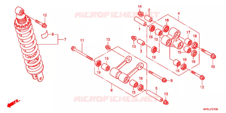 ACHTER KUSSEN(2) Honda MOTO 230 CRF 2014  CRF230FE
