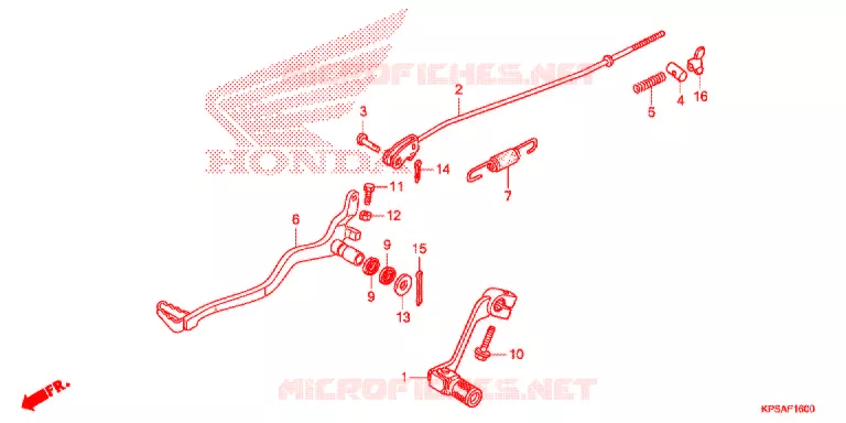 OPSTAP/KICKARM/ WISSEL PEDAAL Honda MOTO 230 CRF 2015  CRF230FF