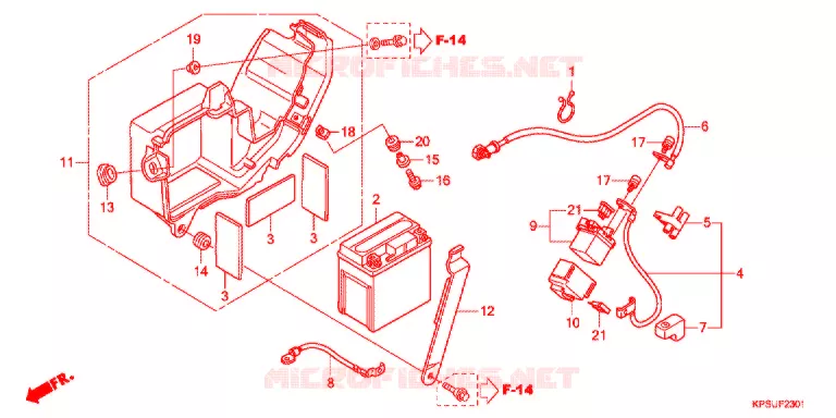 ACCU (CRF230FF) Honda MOTO 230 CRF 2015  CRF230FF