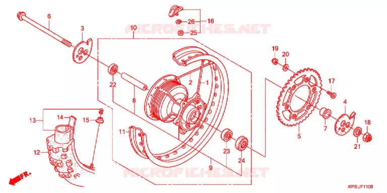 ACHTER WIEL Honda MOTO 230 CRF 2021  CRF230FF