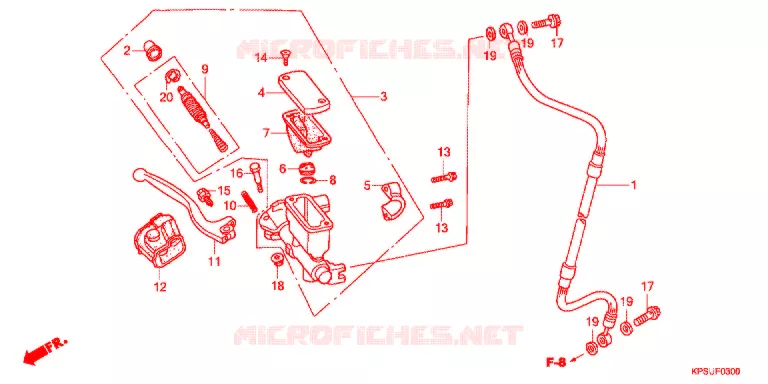 VOOR REM HOOFD CILINDER Honda MOTO 230 CRF 2020  CRF230FF