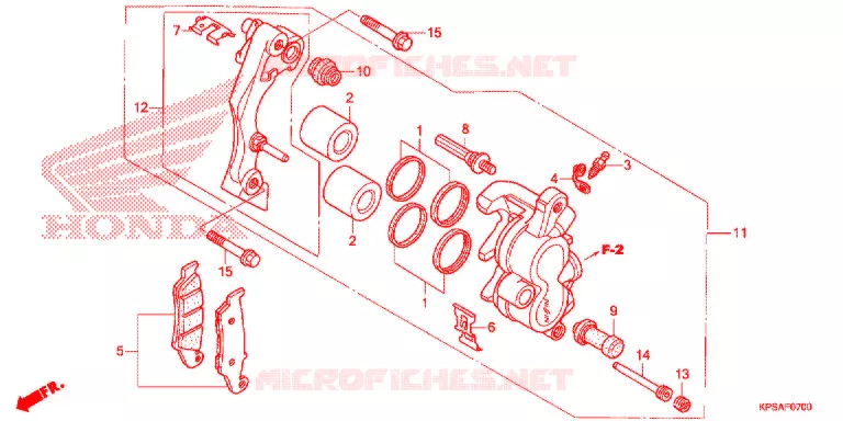 VOOR REMKLAUW Honda MOTO 230 CRF 2016  CRF230FG