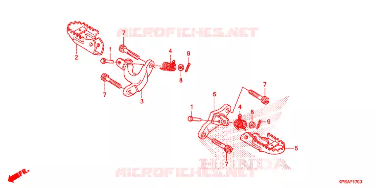 OPSTAP/KICKARM/ WISSEL PEDAAL Honda MOTO 230 CRF 2016  CRF230FG