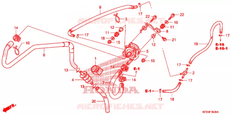 LUCHTZUIGKLEP Honda MOTO 230 CRF 2008  CRF230L8