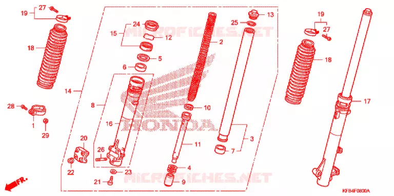 VOOR VORK Honda MOTO 230 CRF 2008  CRF230L8