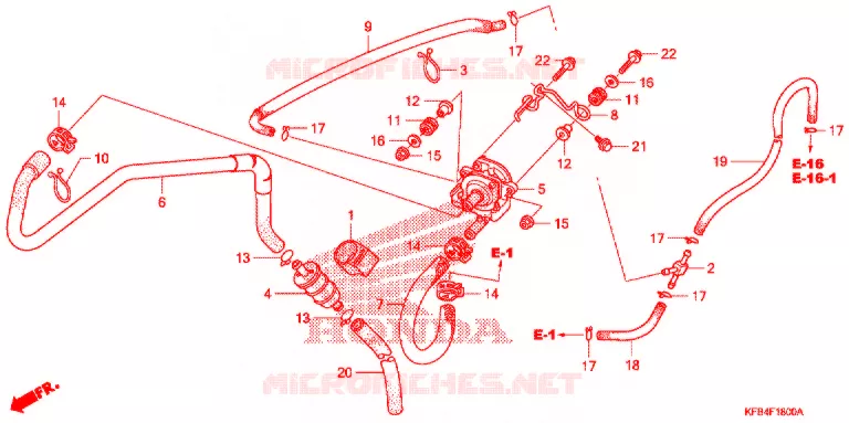 LUCHTZUIGKLEP Honda MOTO 230 CRF 2009  CRF230L9