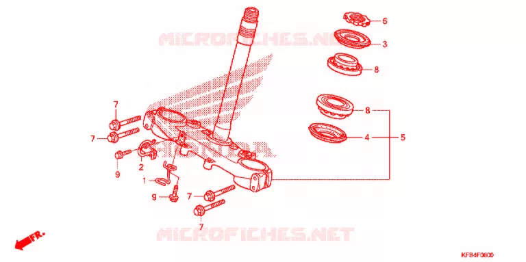 STURING STANG/BOVENSTE BRUG Honda MOTO 230 CRF 2009  CRF230L9