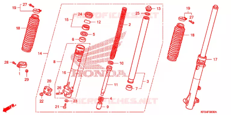 VOOR VORK Honda MOTO 230 CRF 2009  CRF230L9