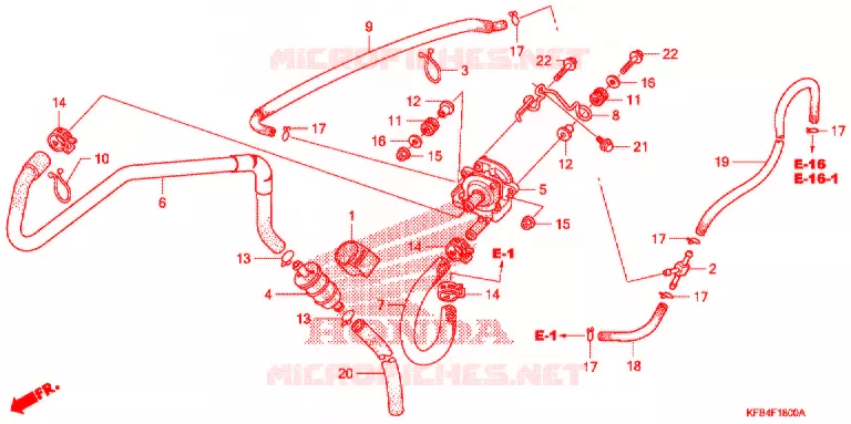 LUCHTZUIGKLEP Honda MOTO 230 CRF 2009  CRF230L9
