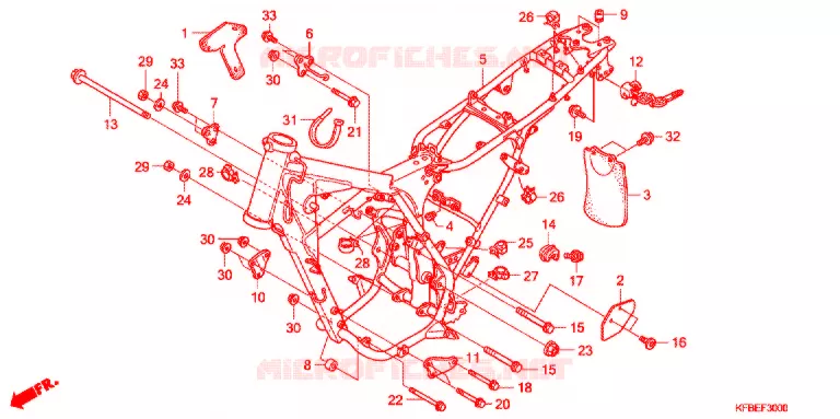 FRAME CHASSIS Honda MOTO 230 CRF 2009  CRF230L9