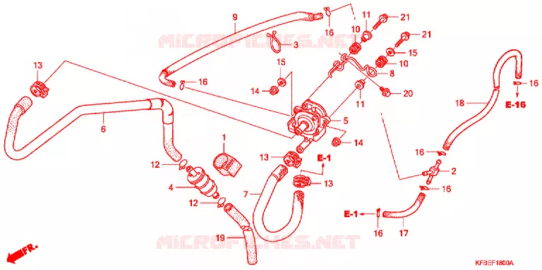 LUCHTZUIGKLEP Honda MOTO 230 CRF 2009  CRF230L9
