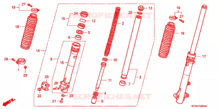 VOOR VORK Honda MOTO 230 CRF 2009  CRF230L9