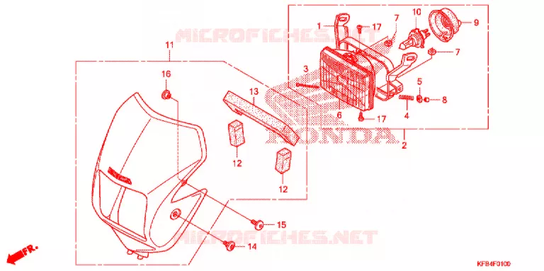 KOPLAMP Honda MOTO 230 CRF 2009  CRF230M9